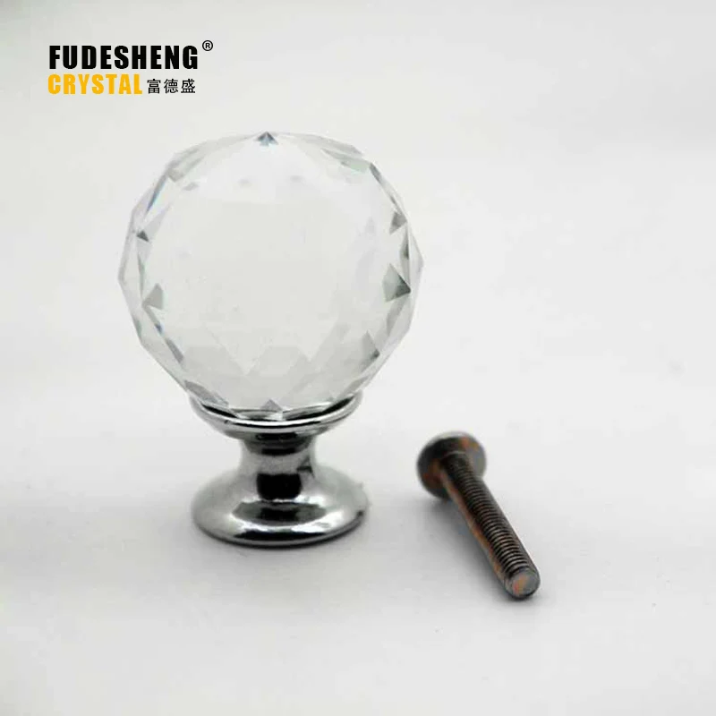 

crystal handle Wardrobe cabinet drawer single crystal handle wholesale crystal ball handle SJ-2004