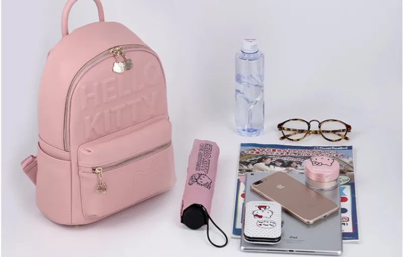 New Women Girl Hello kitty Backpack bag Shoulder bag Purse Small Size Pink