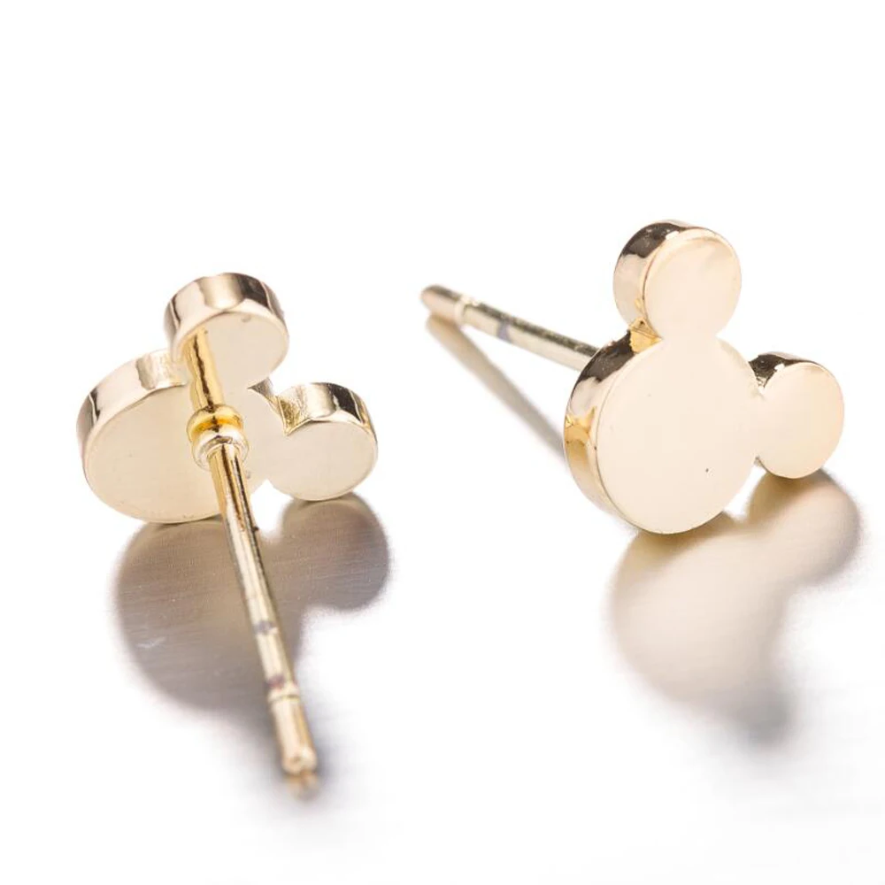 

Stainless Steel Cartoon Mickey Stud Earrings for Women Girls Kid Birthday Gift Cute Animal Mouse Earring Black Female Jewelry