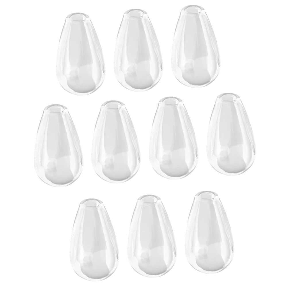 10 Pieces Clear Teardrop Globe Glass Bottle Wish Charm Pendant DIY Necklace Jewelry Makings
