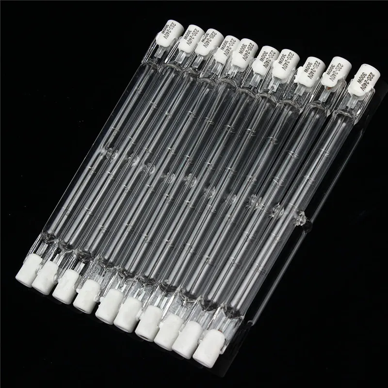 

10pcs/lot 100W 300W 500W Halogen Light Bulb Tube Linear Tungsten Lamp Security 115MM Floodlight Lighting AC220V