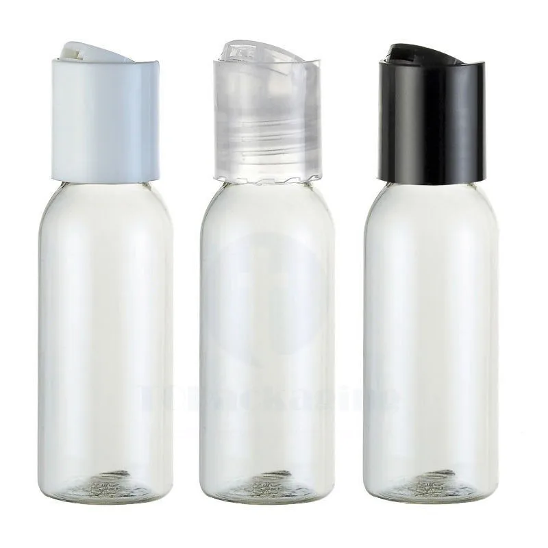 

50PCS/LOT-30ML Press Screw Cap Bottle,Clear Plastic Cosmetic Container,Empty Essential Oil Bottle,Sample Shampoo Sub-bottling