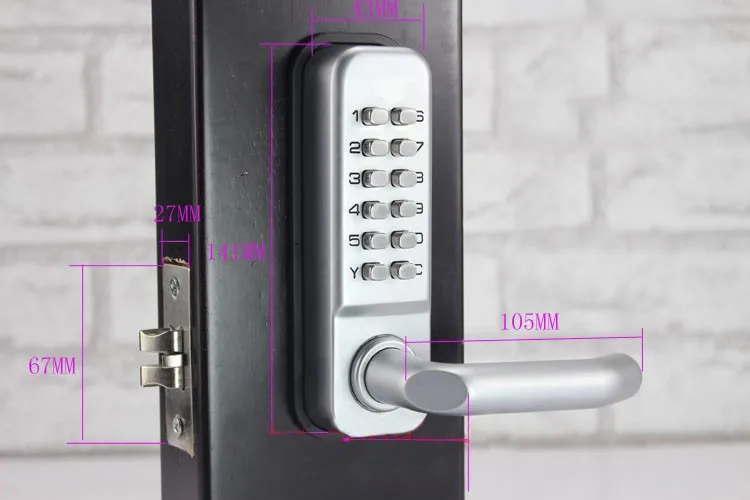 Водонепроницаемый ручки механические Комбинации lockey цифровой numberal Засов двери кодовый замок