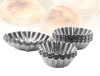 

Baking Tools For Cakes Mold Appliances Lace Round Oval Stainless Steel Egg Tart Mould Small Cup Pudding Jelly Utensil