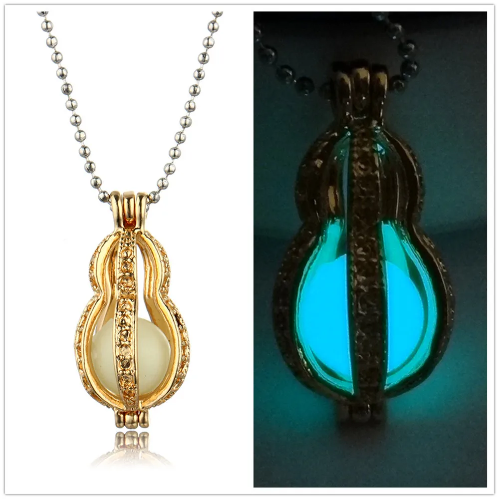 

Best Gift Women's Pendant Necklace Fine Golden Peanut Luminous Gift for christmas Dropshipping