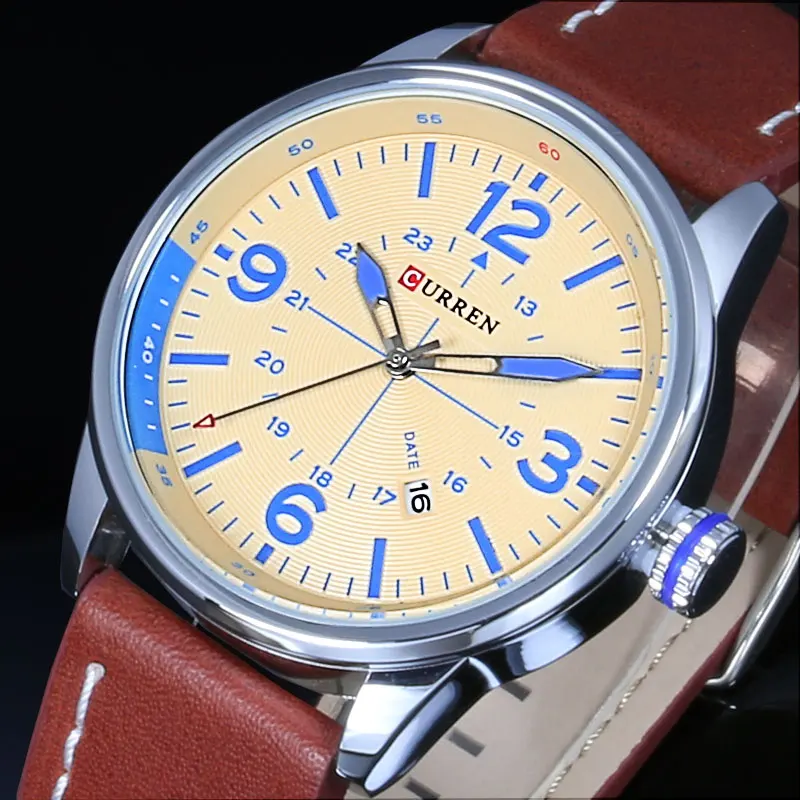 CURREN Мужские часы Топ бренд класса люкс наручные кварцевые мужские Relogio Masculino Relojes