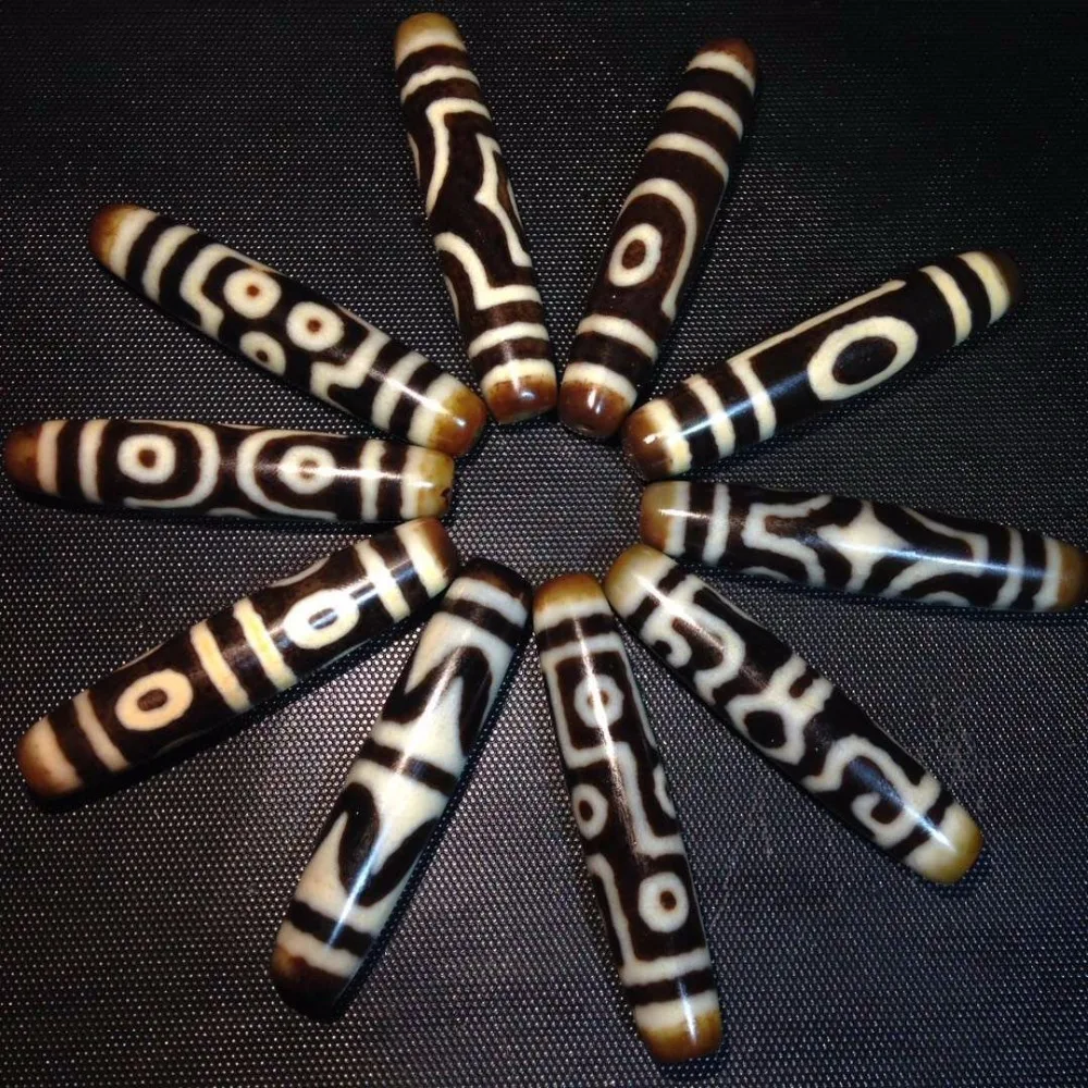 Хит! Приблизительно 12 мм * 60 10 шт./лот Тибетский Мистический Агат Дзи DIY ожерелье