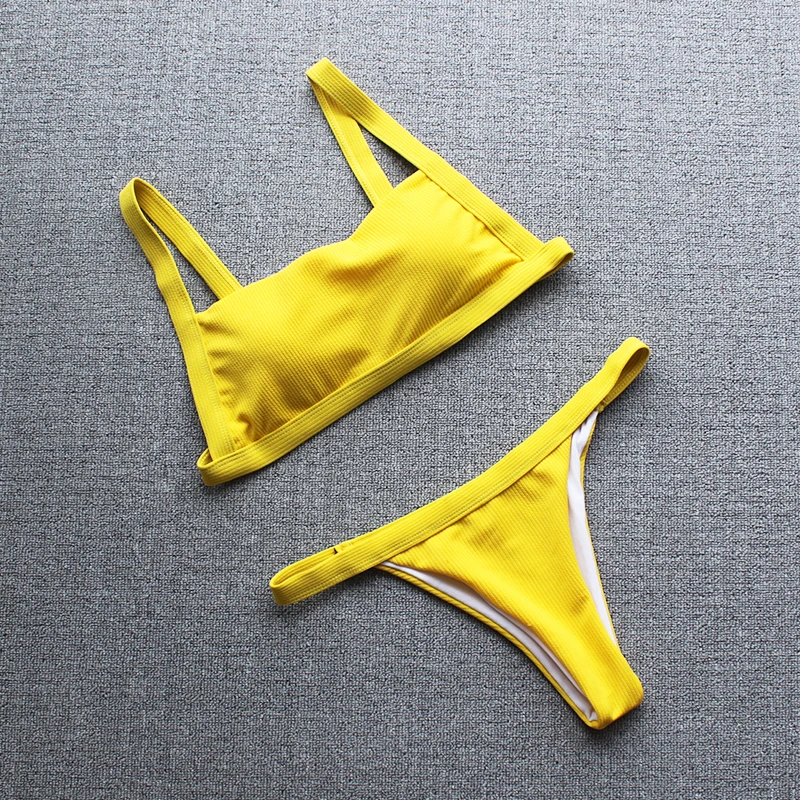 New arrival Sexy Swimwear Solid Bikini Women Tankini Swimsuit Bikinis