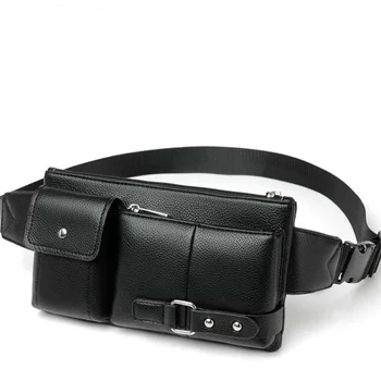 

Leather Waist Packs Fanny Pack Belt Bag Phone Pouch Bags Travel Waist Pack Male Small Waist Bag Leather Pouch
