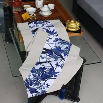 

Vintage Wood Table Runner China Flower Pattern Wallpaper Background Decoration Decorative Cloth Placemat