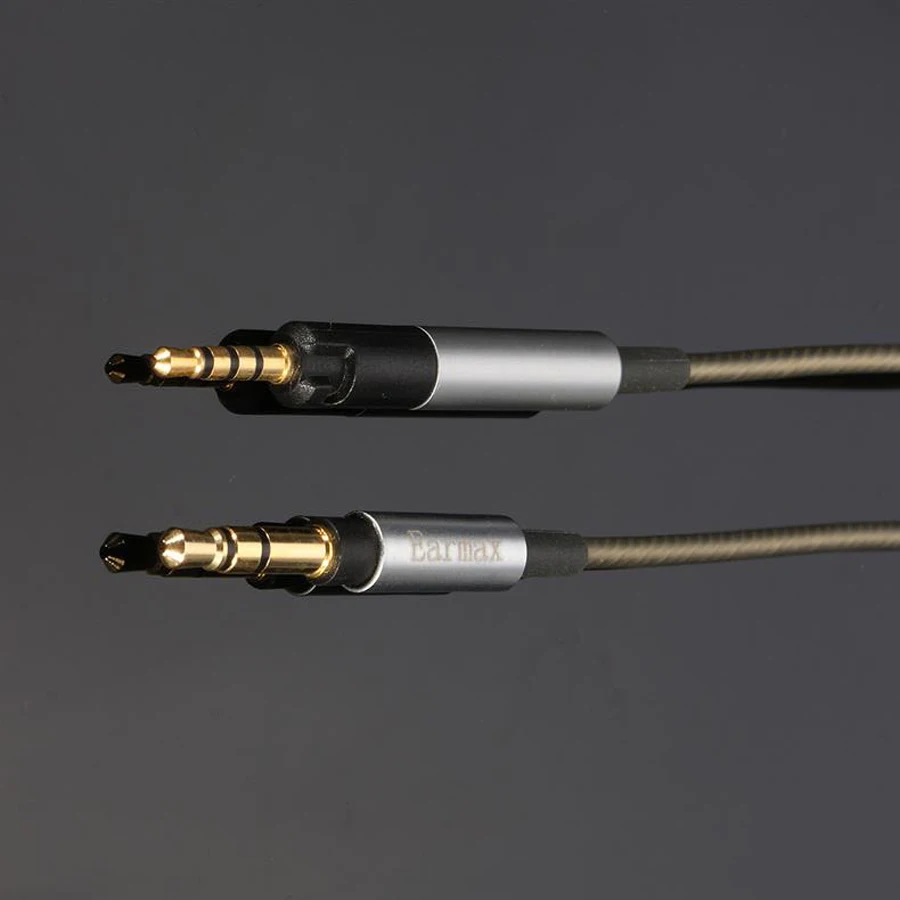 Earmax for Sennheiser HD598 HD558 HD518 HD595 Headphone Cable Headset Line Silver Plated Upgrade Cables 3 5mm to 2 5mm Plug