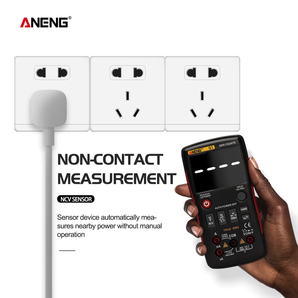 ANENG Q1 digital multimeter 9999 Analog Tester True RMS Professional Multimetro DIY Transistor Capacitor NCV Testers lcr Meter