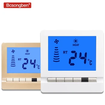

Bcsongben 109d LCD screen thermostat fan Thermoregulator Temperature intelligent control thermometer switch panel