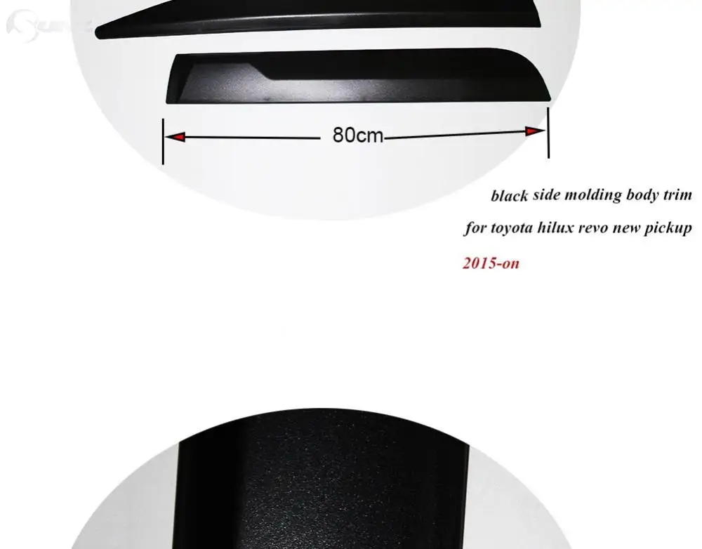 Автомобильные аксессуары ABS литьевые черные боковые литьевые наборы обшивки для Toyota Hilux Revo Rocco