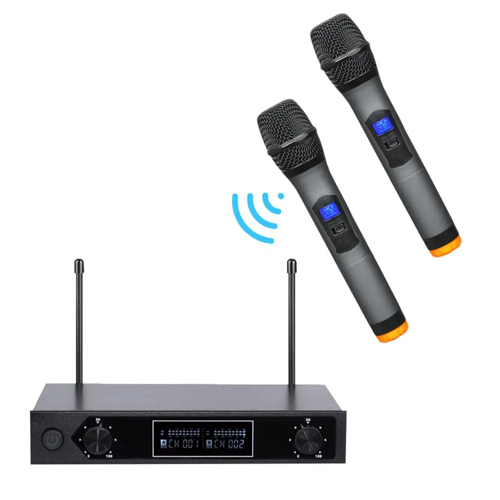 

Professional Handheld Wireless Microphone Kareoke Singing Speech Mic Speaker New