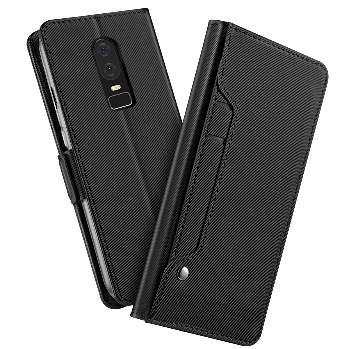 

For OnePlus 6/OnePlus 6T Case PU Leather Flip Stand Wallet Case with Mirror & Kickstand & Card Pocket For OnePlus 6T phone cover