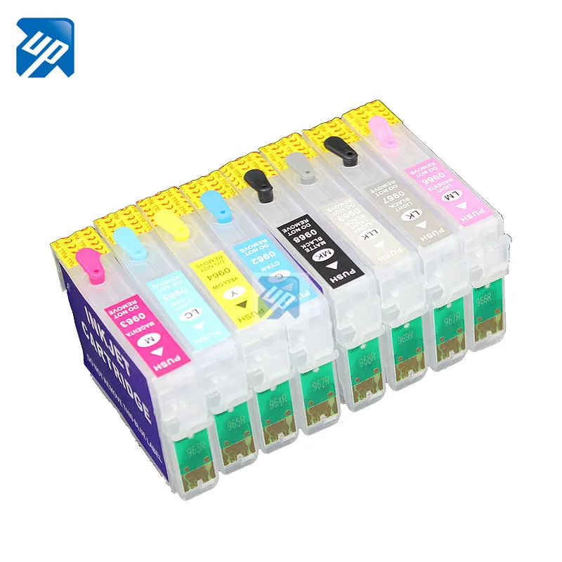 

8pcs R2880 96 T096 T0961 Compatible Refillable ink Cartridges for EPSON R2880 printer