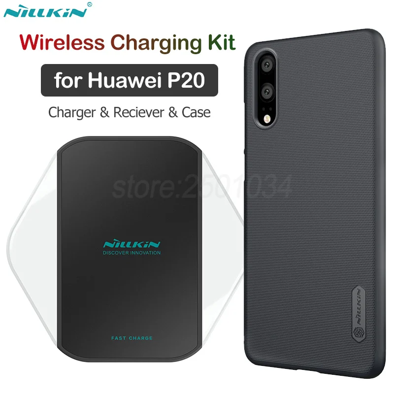 

Nillkin Qi Wireless Charging Kit for Huawei P20 Pro Wireless Charger+USB Type C Charging Receiver+Frosted PC Case P20/P20 Lite