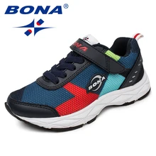 BONA – chaussures en maille pour enfants, mocassins à crochet et boucle pour filles et garçons, baskets d'extérieur à la mode, livraison gratuite