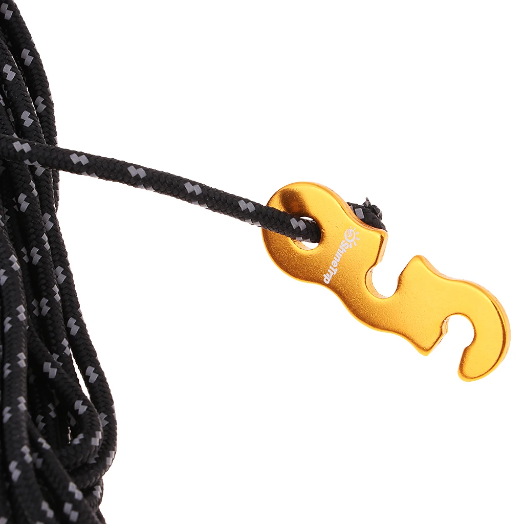 4 Pcs Reflective Camping Tent Guide Rope Guy Line Cord And Adjusters for Camping Backpacking Trekking Cycling Hunting Traveling