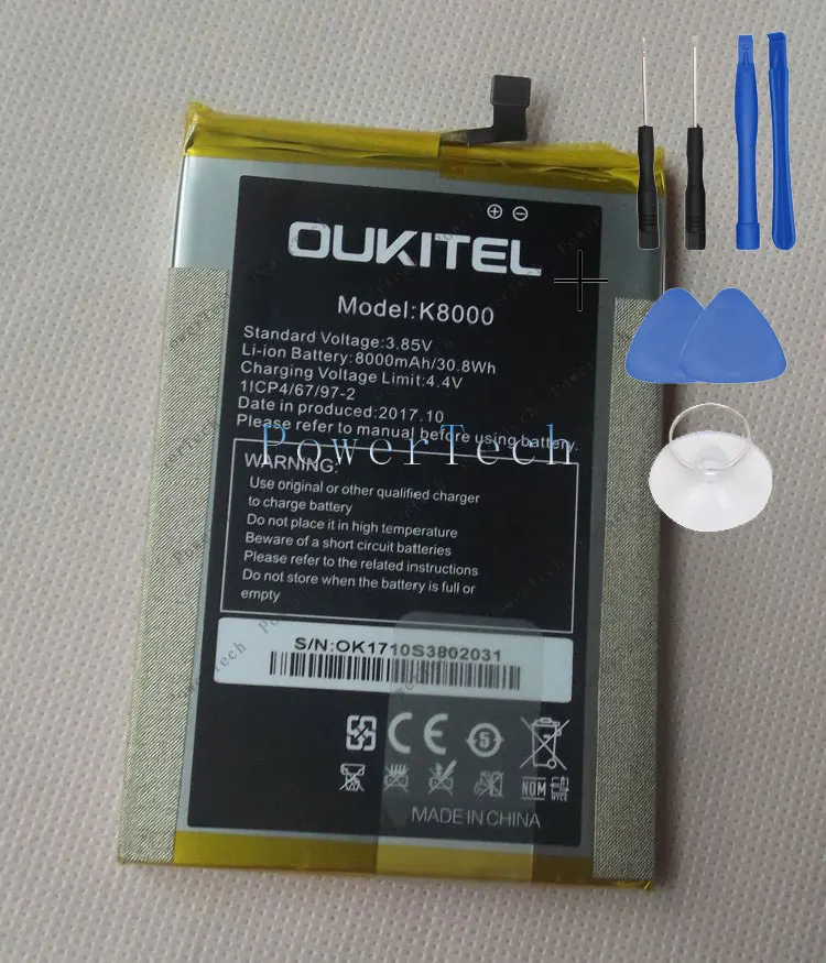 Goedkoop 100% Originele oukitel K8000 Batterij 8000 mAh Vervanging 5.5 inch oukitel K8000 Mobiele Telefoon Batterij