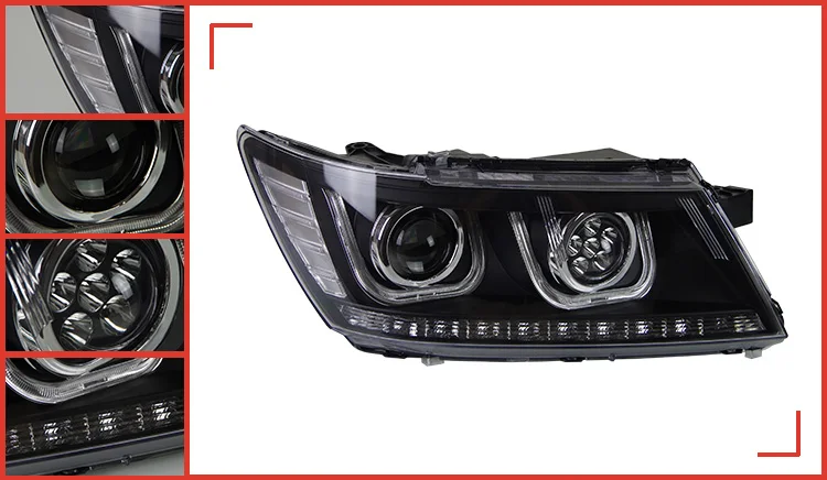 AKD автомобильный Стайлинг Для Dodge JCUV фары 2009- Journey фары светодиодный DRL Hid Freemont Angel Eye Bi Xenon луч аксессуары