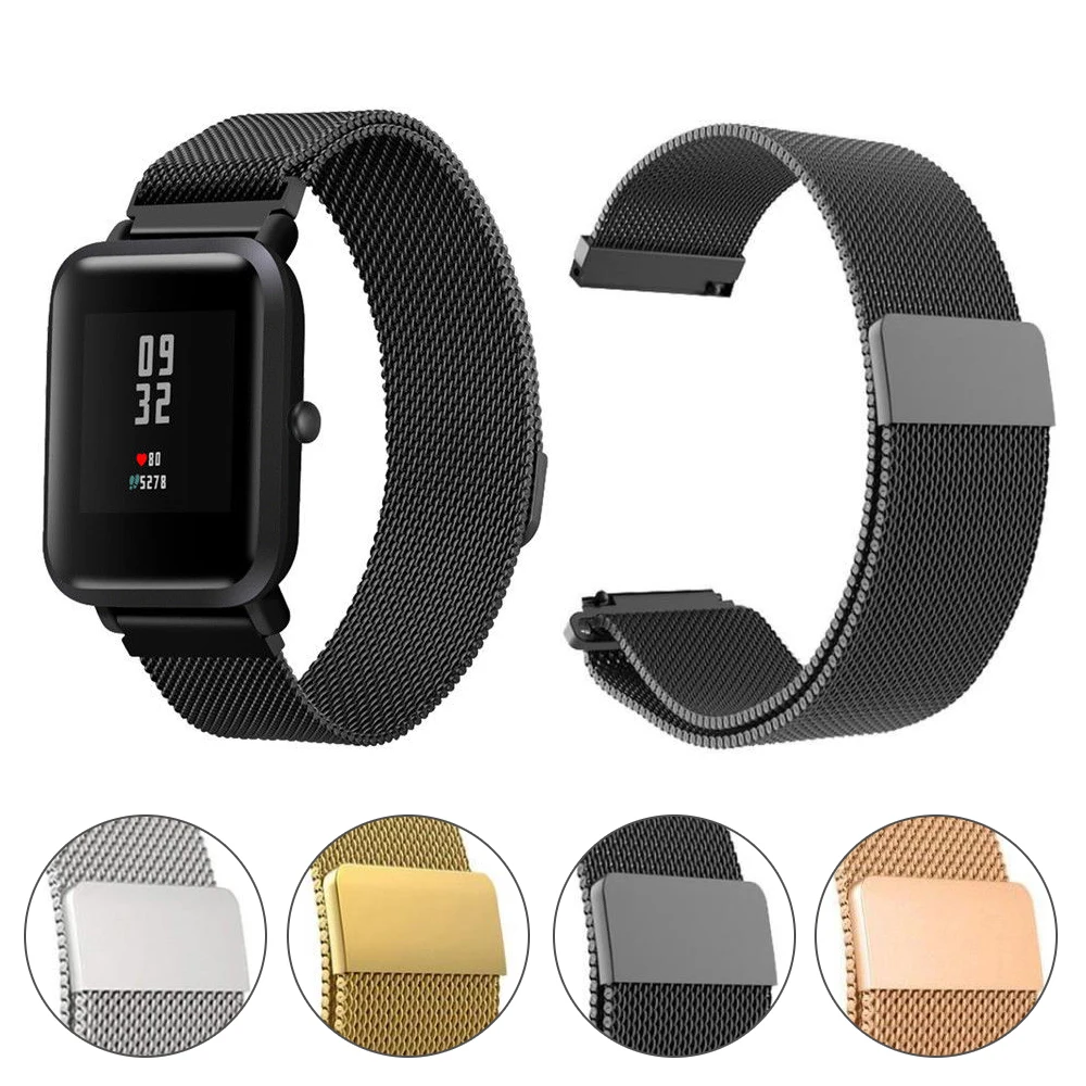

Essidi 20mm Milanese Magnetic Band Strap For Xiaomi Amazfit Bip Youth Smart Bracelet Stainless Steel Strap For Huami Amazfit Bip