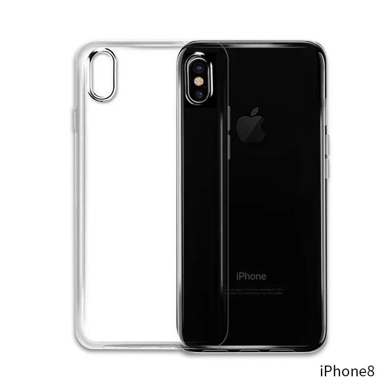 

Crystal Soft TPU Silicone Case Coque For iPhone 8 Transparent Clear Coque Anti-knock Phone Back Cover Case For Fundas iPhone 8