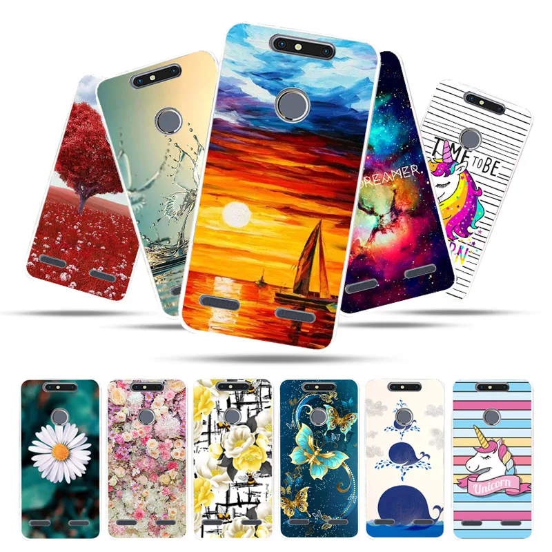 

Bolomboy Painted Case For ZTE Blade V8 Lite Case Silicone Soft TPU Cases For ZTE V8 Lite Cover Wildflowers Animal Bags 5.0 inch