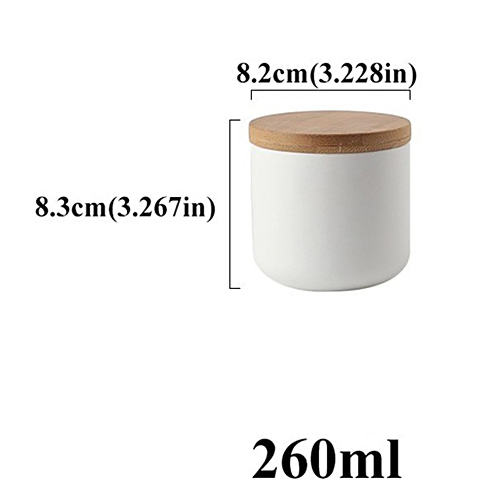 Керамические запечатанные банки с герметичным уплотнением бамбуковой крышкой домашняя кухонная для хранения может объемный контейнер для приправ еда специи чай кофе