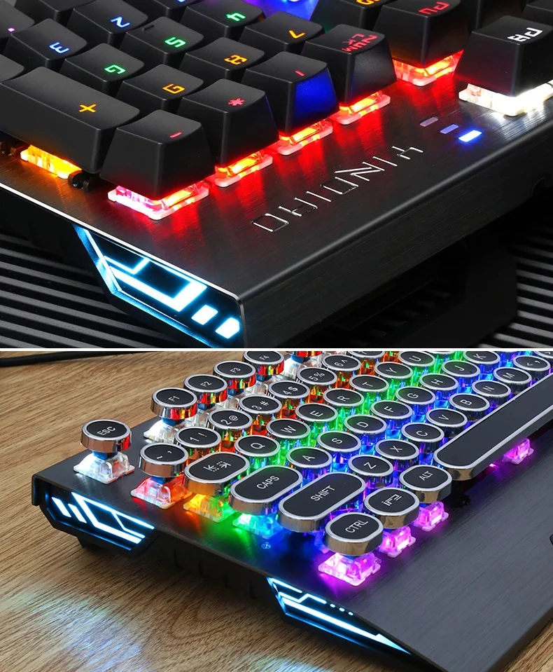 Клавиатура игровая в стиле стимпанк USB Проводная Механическая клавиатура с