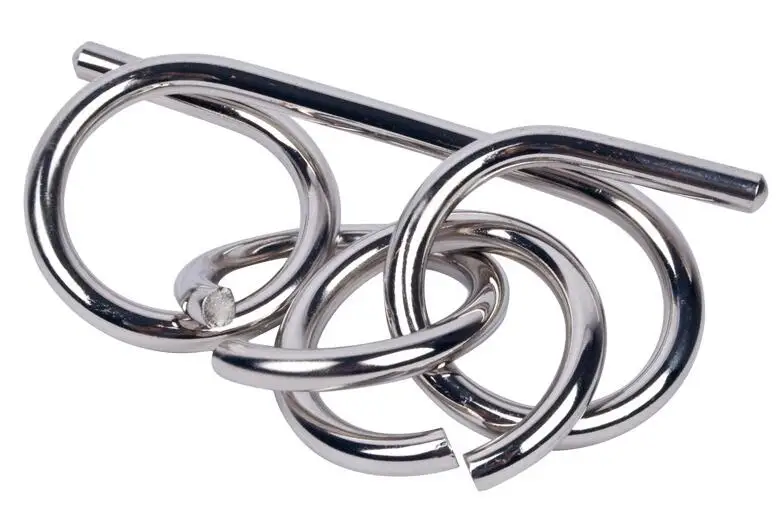 Large Size IQ Metal Wire Puzzle Mind Brain Teaser Puzzles Game Toys for