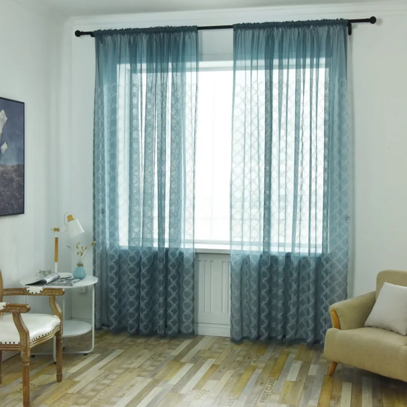 

Embroidery circle curtains All-Lai Ma yarn Hook Embroidered Circle Full Poly Yarn Yarn Wear bar / hook up for home decoration