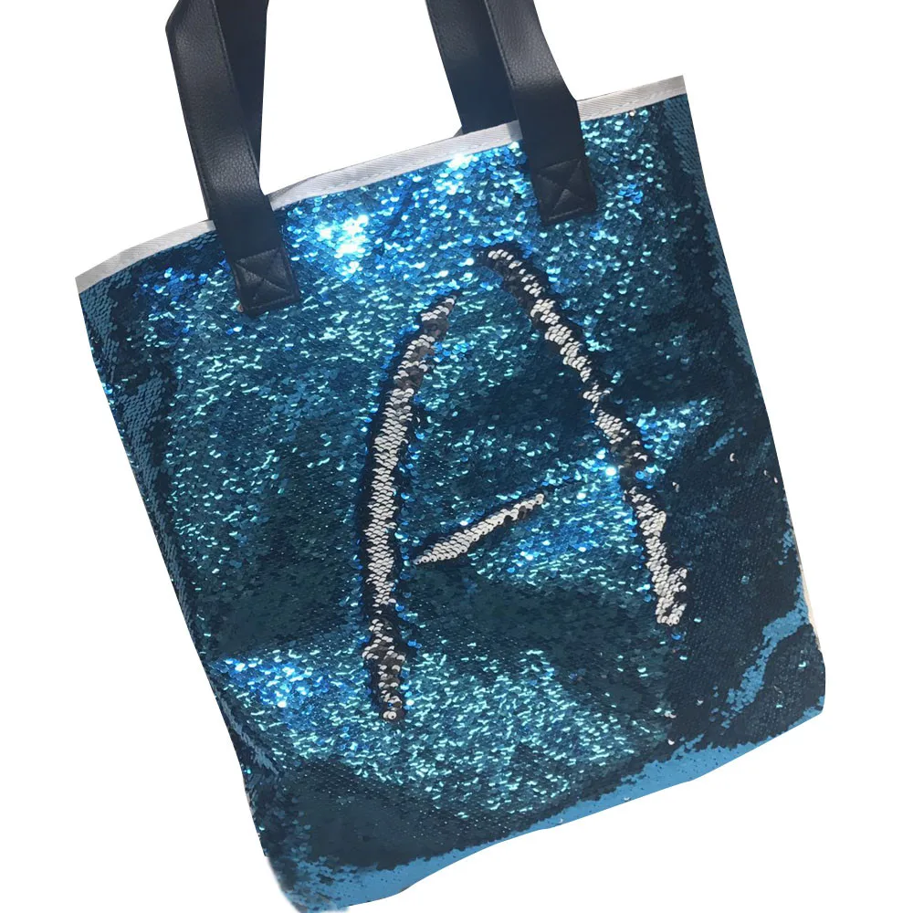 

2017 hot sale on women tote Double Color Sequins Handbag Shoulder Bag Tote Ladies Purse wholesale A2000