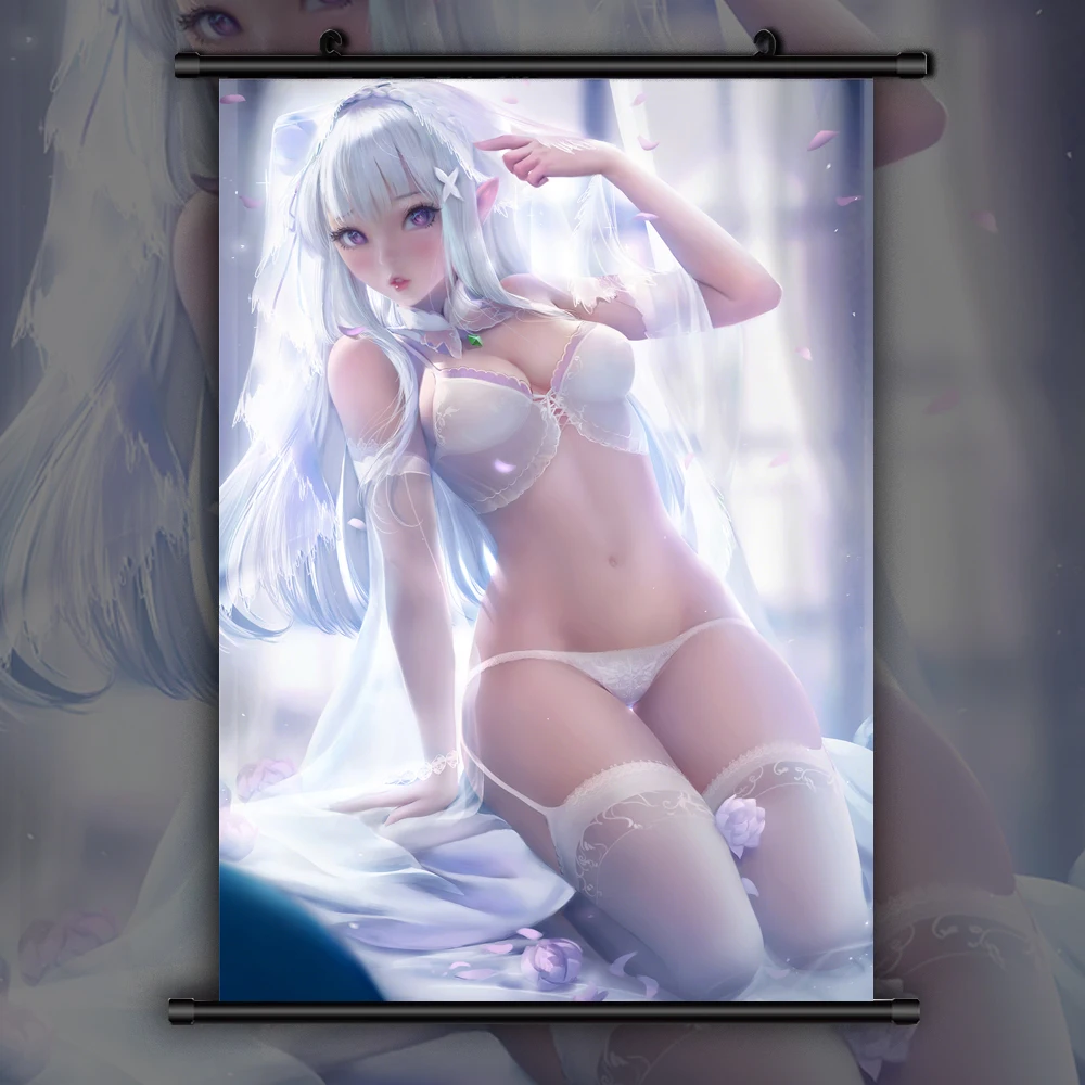 Настенный аниме постер Re Zero Kara Hajimeru Isekai Seikatsu Emilia Манга|Рисование и каллиграфия| |