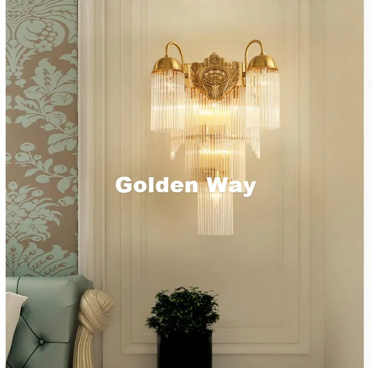 Free Shipping European Classical Antique Design LED Brass Wall Lamp Brass Wall Sconce With Glass Shade Brass Wall Lamp Lustre