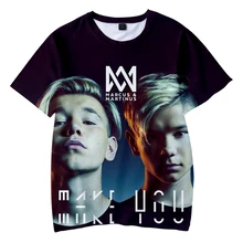 Детские футболки с 3D принтом Marcos & Martinus модные летние коротким