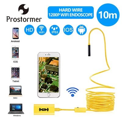 Prostormer 8 мм Wifi эндоскоп камера 1200P Hardwire бороскоп для андроида iPhone Водонепроницаемый эндоскоп 8 светодиодный Endoscopio Camaras20 - Цвет: SPCC046C