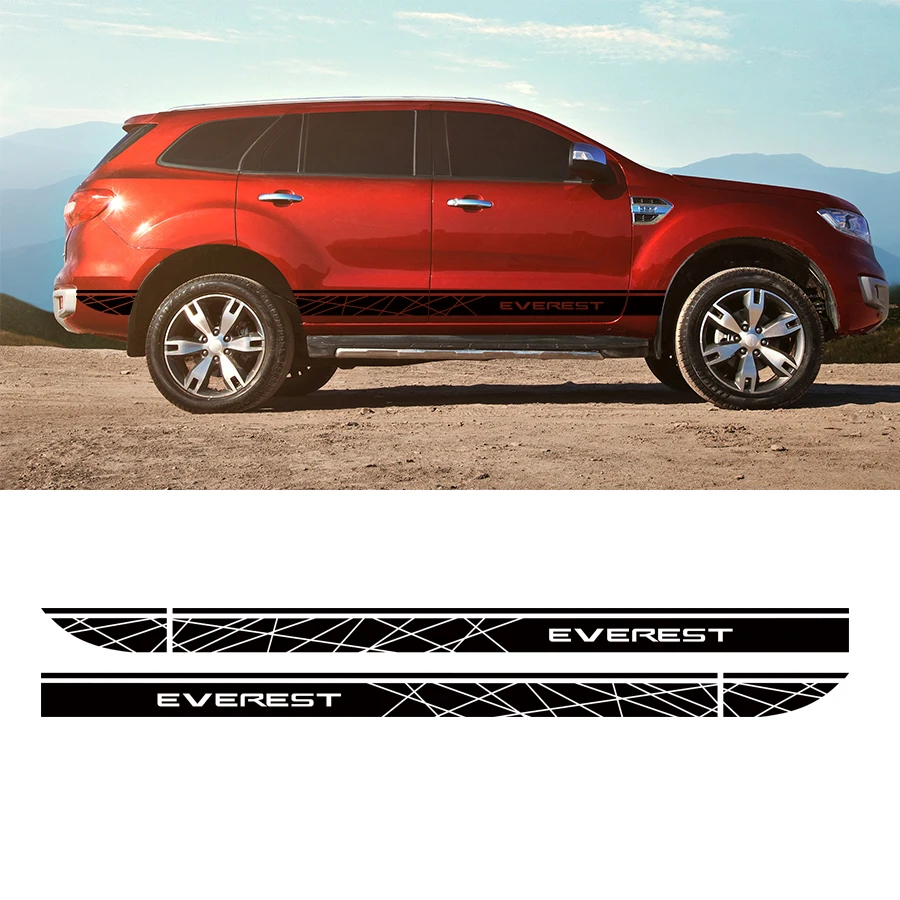 2015 SUV car accessories modified stickers 2 PC Gradient side stripe