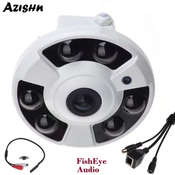 

AZISHN 1080P 360 Degree Panoramic IP Camera Audio FishEye ONVIF 5MP 1.7MM HD Lens Camera CCTV 6 Array IR LED Indoor Security Cam
