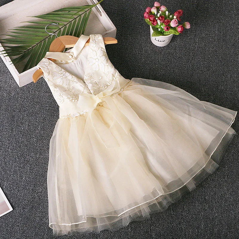 Летнее платье для девочек; платья; коллекция года; детская одежда; свадебные костюмы для вечеринки в честь Дня рождения; детская одежда с бантом