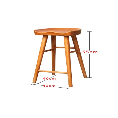 Скандинавский современный минималистичный барный стул из твердой древесины для дома креативный высокий барный стул