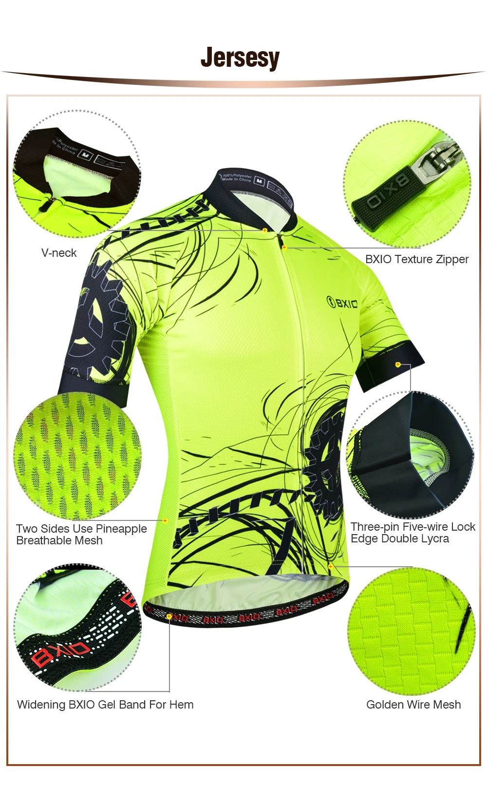 BXIO с коротким рукавом Велоспорт Джерси наборы флуоресцентный Ropa Ciclismo велосипедная Одежда Майо Ciclismo MTB велосипед одежда BX-0209M183