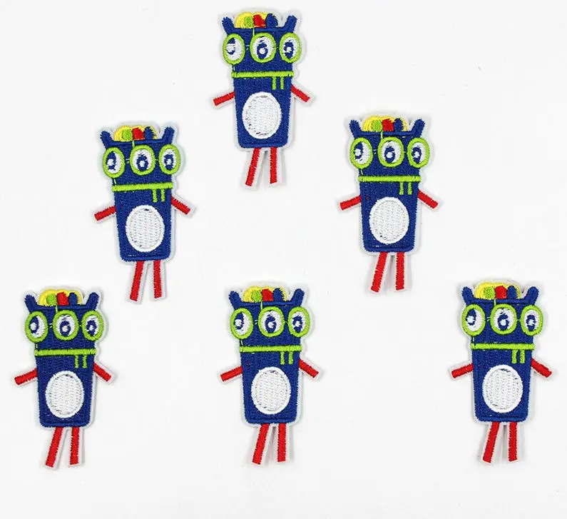 

Robot Alien Patches Embroidered Patches Iron on Patches for Clothes stickers sew on applique fabric stranger 10pcs decoration
