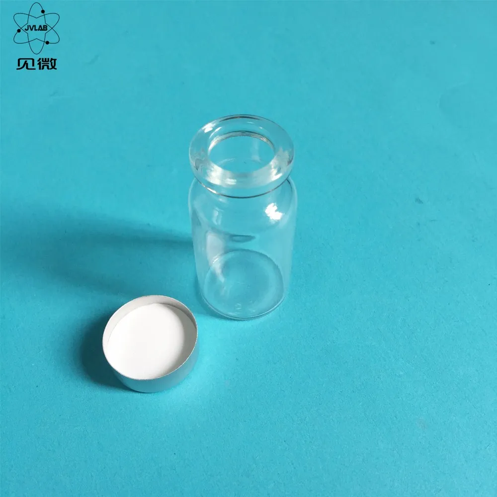 

Chromatography Vial With Jaw Aluminum Lid & Septa 10ml Automatic Parse Sample Headspace Bottle For Shimadzu 100pcs