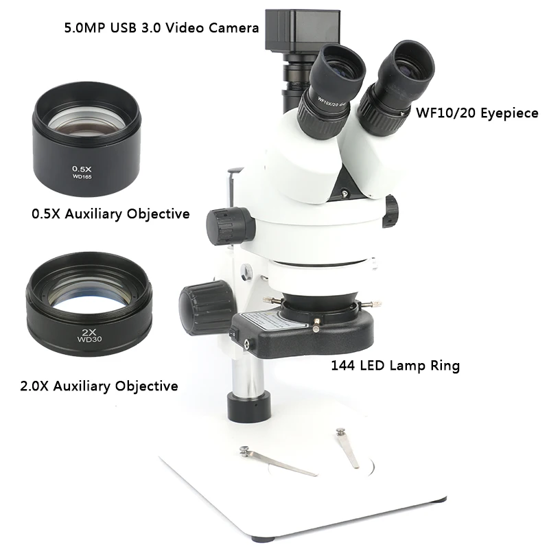 ##BUY Continuous zoom 3.5X 7X 45X 90X Trinocular Stereo Microscope 5.0MP CMOS USB 3.0 Video Microscope Camera For Phone PCB Soldering