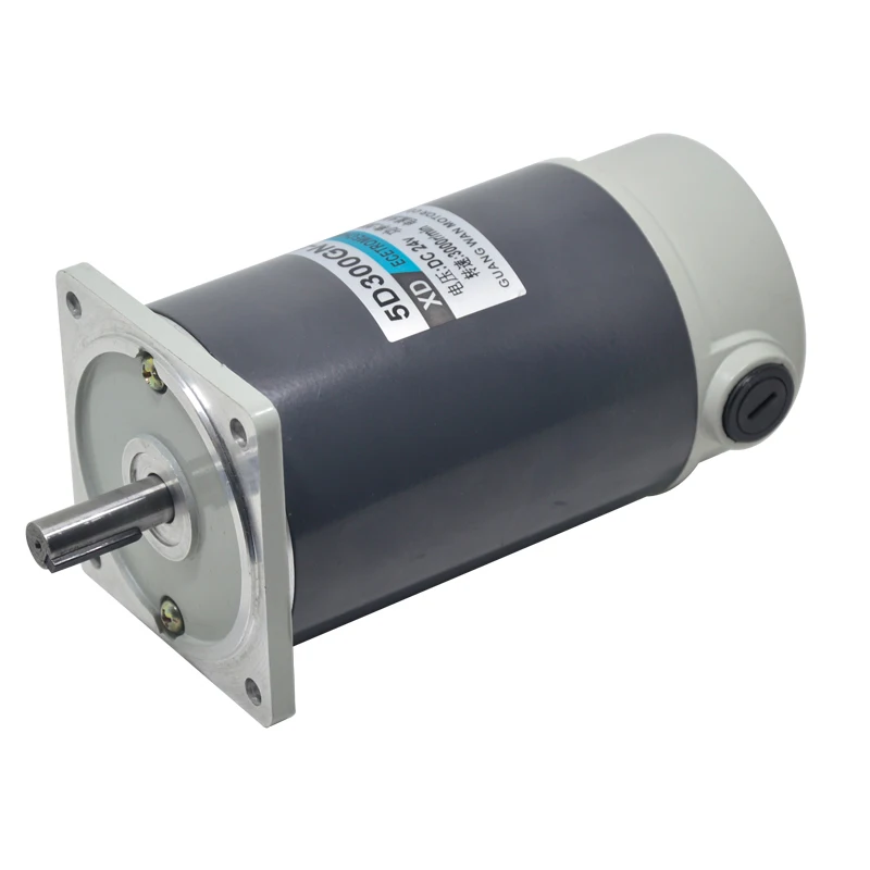 

300W DC high speed motor, 5D300GN-C 12/24V speed motor, high torque CW/CCW 3000RPM brushed electric motor