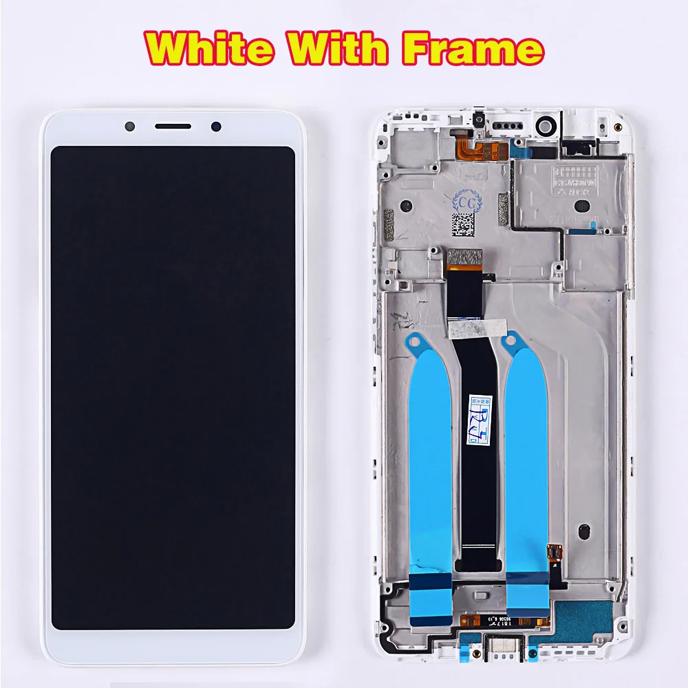 5.45 inch LCD Display For Xiaomi Redmi 6A Touch Screen Digitizer Assembly Frame 1440*720 For Redmi 6A LCD Repair Part - Цвет: White With Frame