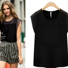 Высокое Качество Модные Плюс размер М-5XL лето Женщины Повседневная Коротким Рукавом Batwin Шелк Шифон Футболки Элегантный Топы Блузка