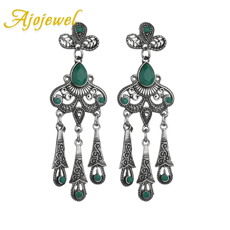 Женские Длинные Винтажные серьги Ajojewel этнические ювелирные изделия с полимерным